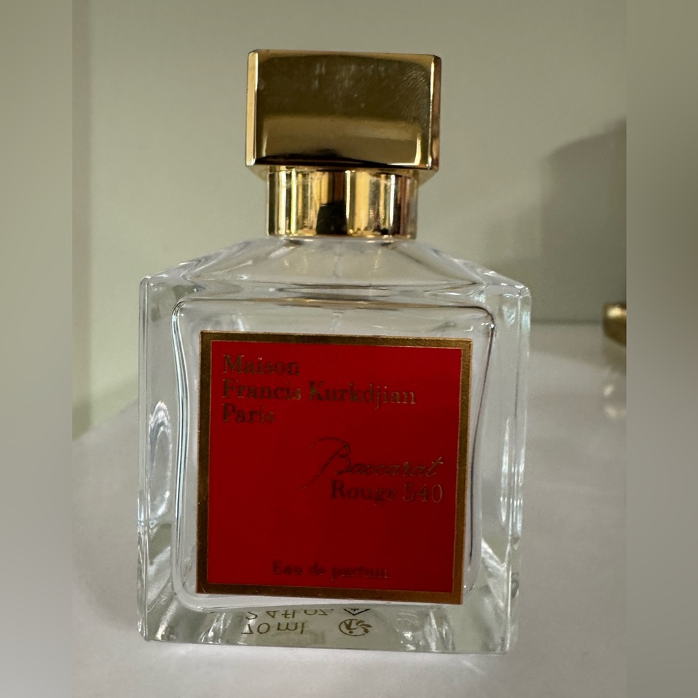 Maison Francis Kurkdjian Empty Clear Glass Bottle with Gold Text